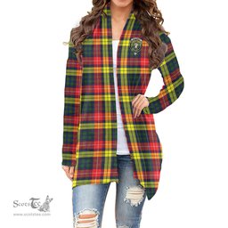Scottish Buchanan Modern Clan Tartan Crest Womens Cardigan Long Sleeve