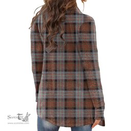 Scottish Cameron of Erracht Weathered Clan Tartan Crest Womens Cardigan Long Sleeve