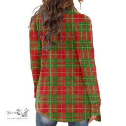 Scottish Burnett Ancient Clan Tartan Womens Cardigan Long Sleeve