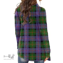 Scottish Blair Modern Clan Tartan Crest Womens Cardigan Long Sleeve