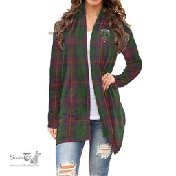 Scottish Cairns Clan Tartan Crest Womens Cardigan Long Sleeve