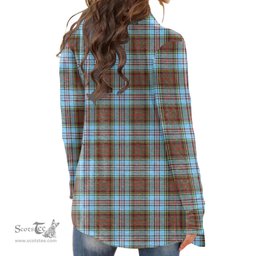 Scottish Anderson Ancient Clan Tartan Crest Womens Cardigan Long Sleeve