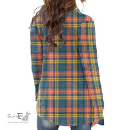 Scottish Buchanan Ancient Clan Tartan Womens Cardigan Long Sleeve