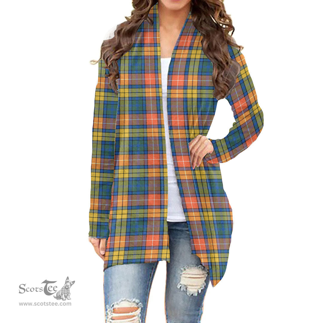 Scottish Buchanan Ancient Clan Tartan Womens Cardigan Long Sleeve