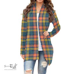 Scottish Buchanan Ancient Clan Tartan Womens Cardigan Long Sleeve