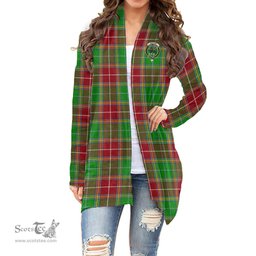 Scottish Baxter Modern Clan Tartan Crest Womens Cardigan Long Sleeve