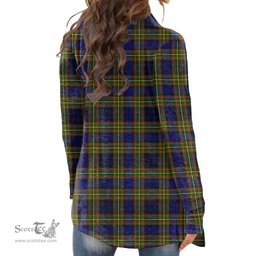 Scottish Clelland Modern Clan Tartan Womens Cardigan Long Sleeve