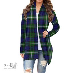 Scottish Forbes Modern Clan Tartan Womens Cardigan Long Sleeve