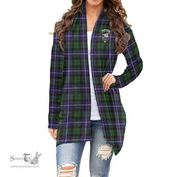 Scottish Galbraith Modern Clan Tartan Crest Womens Cardigan Long Sleeve