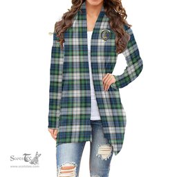 Scottish Gordon Dress Ancient Clan Tartan Crest Womens Cardigan Long Sleeve