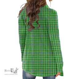 Scottish Currie Clan Tartan Crest Womens Cardigan Long Sleeve