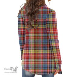 Scottish Drummond of Strathallan Clan Tartan Crest Womens Cardigan Long Sleeve