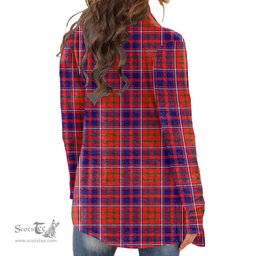 Scottish Cameron of Lochiel Modern Clan Tartan Womens Cardigan Long Sleeve