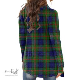 Scottish Dundas Modern 02 Clan Tartan Crest Womens Cardigan Long Sleeve