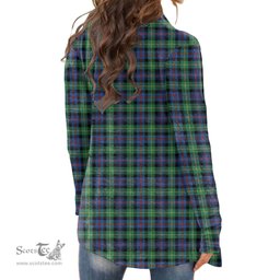 Scottish Farquharson Ancient Clan Tartan Womens Cardigan Long Sleeve