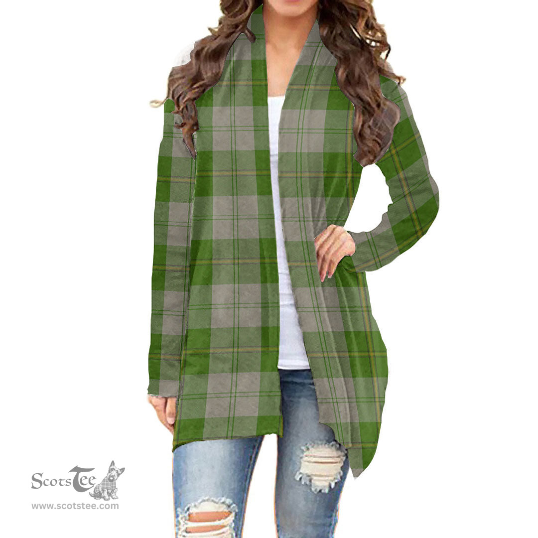 Scottish Cunningham Dress Green Dancers Clan Tartan Womens Cardigan Long Sleeve