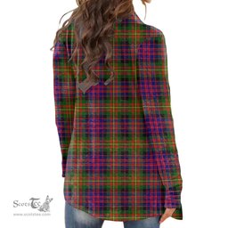 Scottish Carnegie Modern Clan Tartan Crest Womens Cardigan Long Sleeve