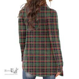 Scottish Cumming Hunting Ancient Clan Tartan Crest Womens Cardigan Long Sleeve