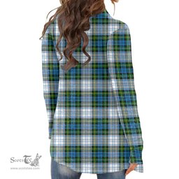 Scottish Campbell Dress Clan Tartan Crest Womens Cardigan Long Sleeve