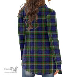 Scottish Colquhoun Modern Clan Tartan Womens Cardigan Long Sleeve