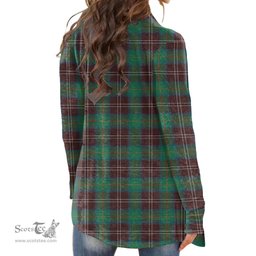 Scottish Chisholm Hunting Ancient Clan Tartan Crest Womens Cardigan Long Sleeve