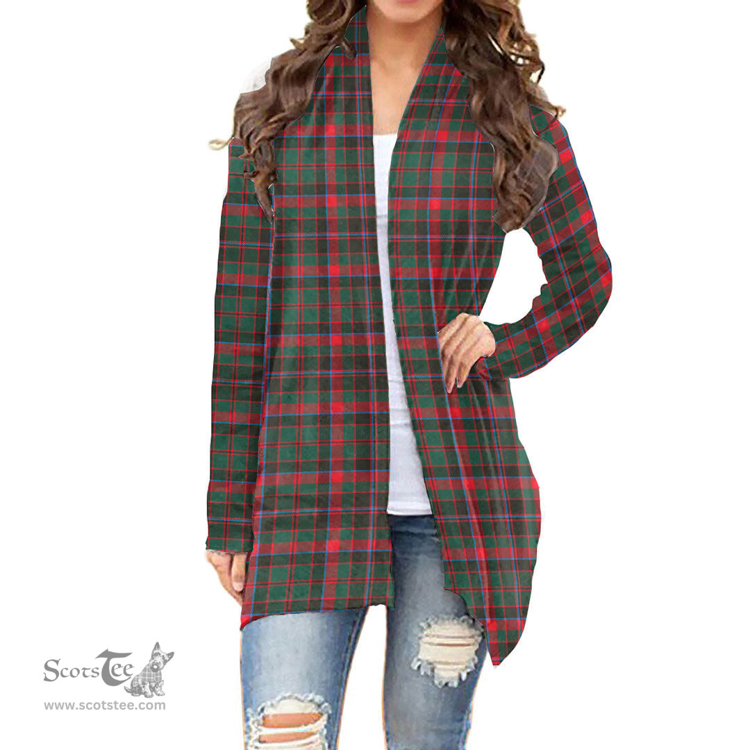 Scottish Cumming Hunting Modern Clan Tartan Womens Cardigan Long Sleeve