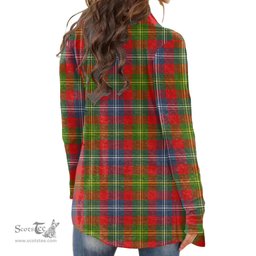 Scottish Forrester Clan Tartan Crest Womens Cardigan Long Sleeve