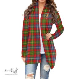 Scottish Forrester Clan Tartan Crest Womens Cardigan Long Sleeve