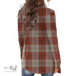 Scottish Davidson Dress Dancers Clan Tartan Womens Cardigan Long Sleeve