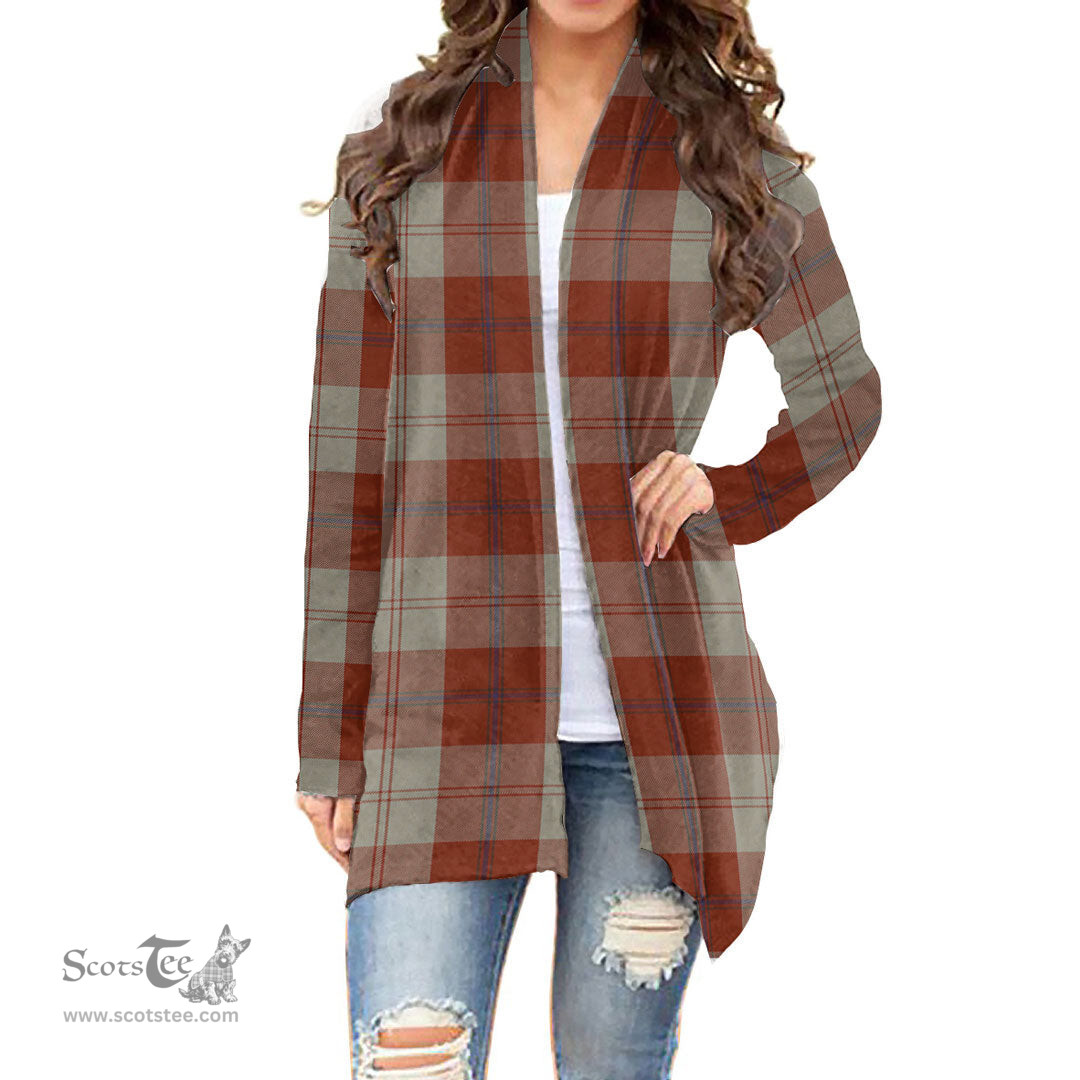Scottish Davidson Dress Dancers Clan Tartan Womens Cardigan Long Sleeve