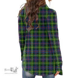 Scottish Farquharson Modern Clan Tartan Womens Cardigan Long Sleeve