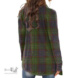 Scottish Cunningham Hunting Modern Clan Tartan Crest Womens Cardigan Long Sleeve