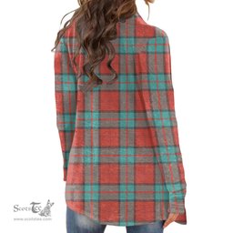 Scottish Dunbar Ancient Clan Tartan Crest Womens Cardigan Long Sleeve