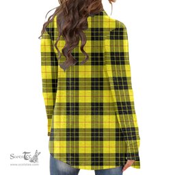 Scottish MacLeod of Lewis Modern Clan Tartan Crest Womens Cardigan Long Sleeve