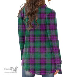 Scottish MacArthur - Milton Clan Tartan Womens Cardigan Long Sleeve