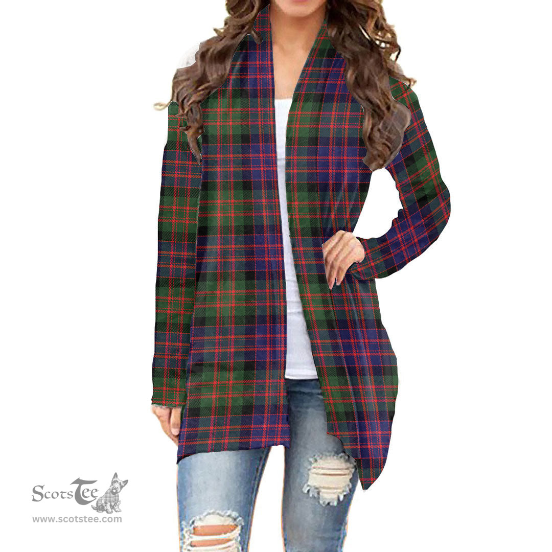 Scottish MacDonald Modern Clan Tartan Womens Cardigan Long Sleeve