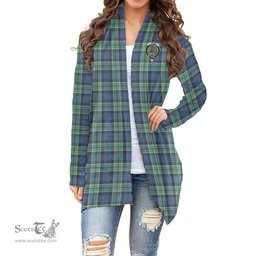 Scottish Leslie Hunting Ancient Clan Tartan Crest Womens Cardigan Long Sleeve