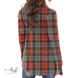 Scottish MacLachlan Weathered Clan Tartan Crest Womens Cardigan Long Sleeve