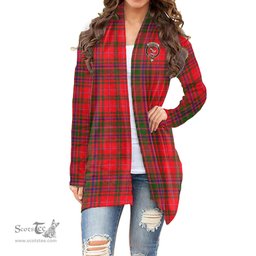 Scottish MacDougall Modern Clan Tartan Crest Womens Cardigan Long Sleeve