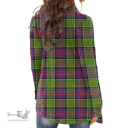 Scottish MacDonald of Clanranald Clan Tartan Crest Womens Cardigan Long Sleeve
