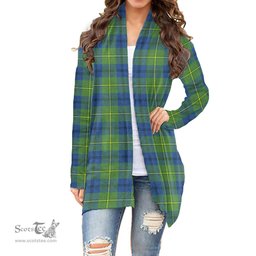Scottish Johnston Ancient Clan Tartan Womens Cardigan Long Sleeve