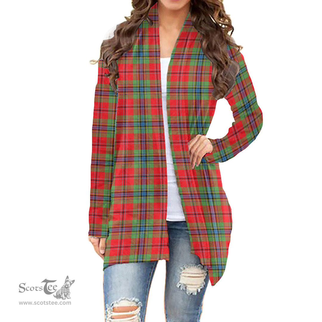 Scottish MacLean of Duart Modern Clan Tartan Womens Cardigan Long Sleeve
