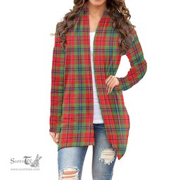 Scottish MacLean of Duart Modern Clan Tartan Womens Cardigan Long Sleeve