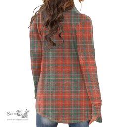 Scottish MacDougall Ancient Clan Tartan Womens Cardigan Long Sleeve