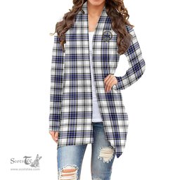 Scottish Hannay Modern Clan Tartan Crest Womens Cardigan Long Sleeve