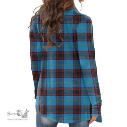 Scottish Home Ancient Clan Tartan Crest Womens Cardigan Long Sleeve