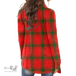 Scottish MacDonald of Sleat Clan Tartan Crest Womens Cardigan Long Sleeve