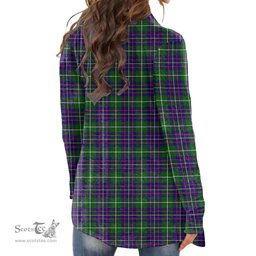Scottish Inglis Modern Clan Tartan Womens Cardigan Long Sleeve