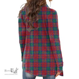 Scottish Lindsay Modern Clan Tartan Womens Cardigan Long Sleeve