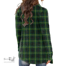 Scottish MacArthur Modern Clan Tartan Womens Cardigan Long Sleeve
